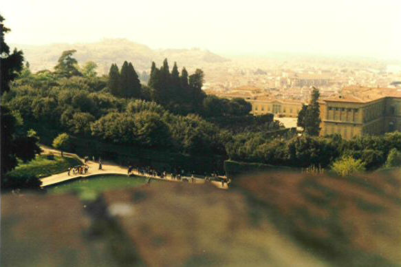 Scorcio dall'alto del Giardino di Boboli